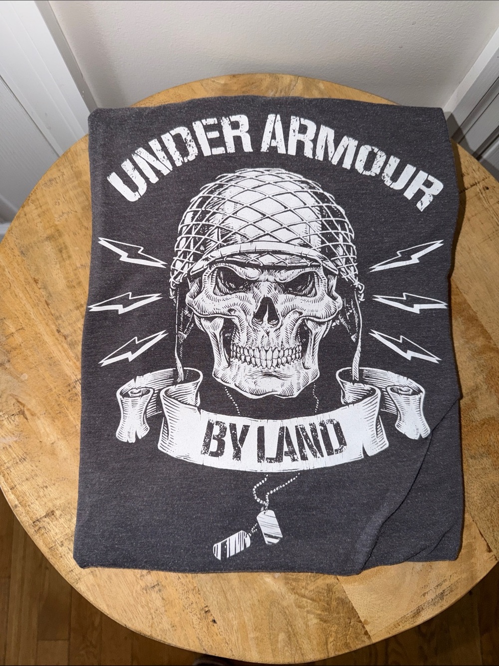 Under Armour Charcoal Graphic Tee with White Print